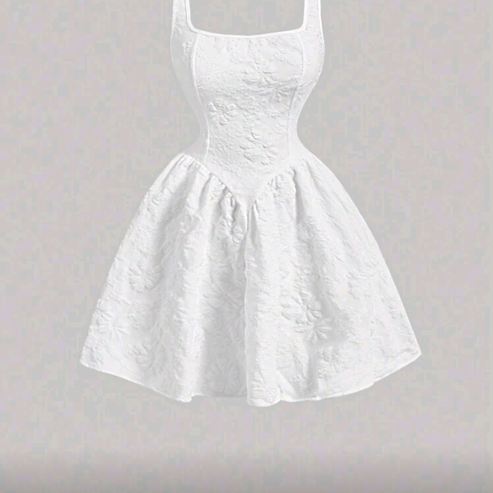 Elegant White Floral Dress